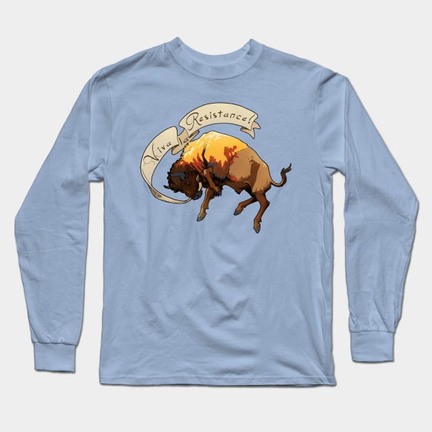 Resistance Bison Long Sleeve T-Shirt by charamath